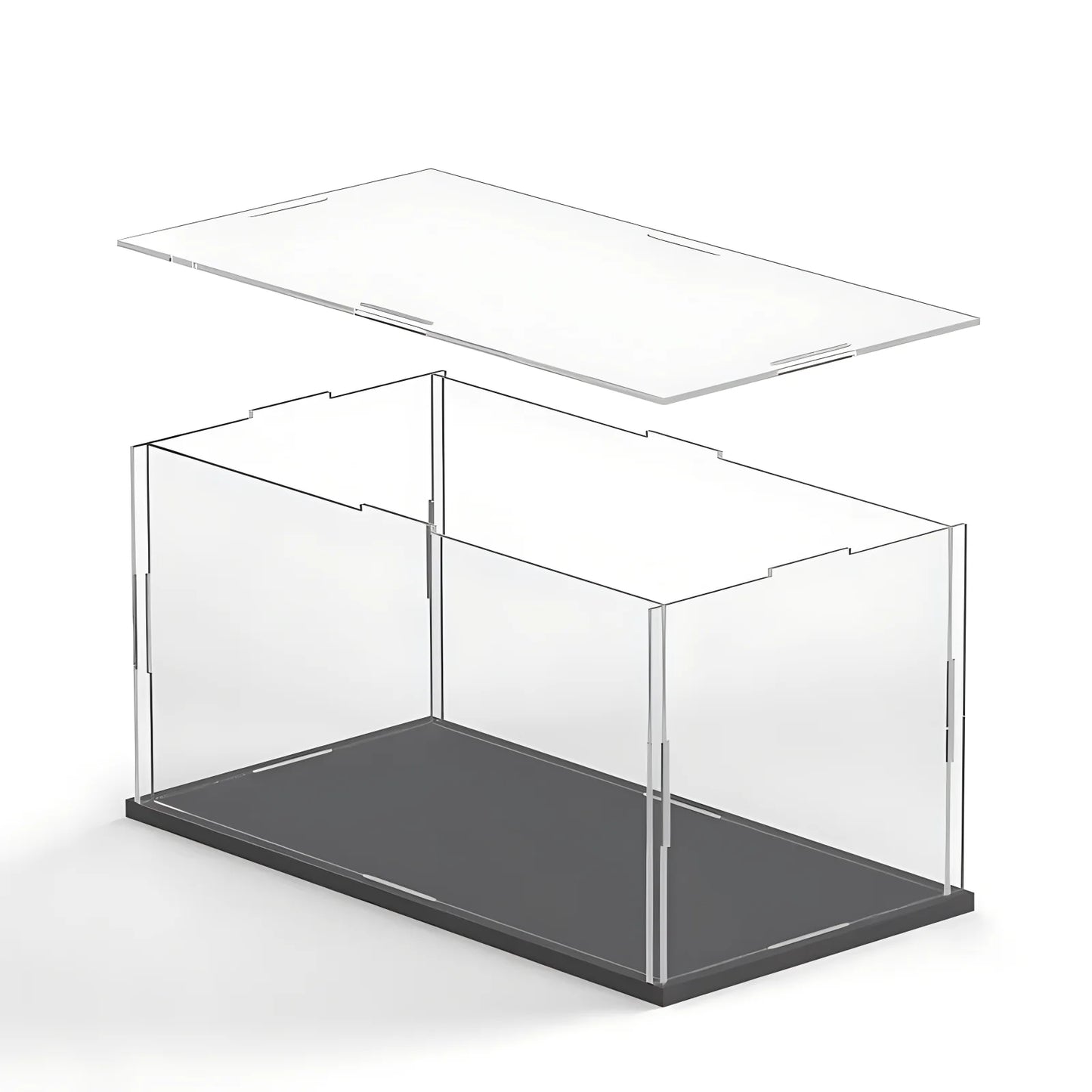1pc Clear Acrylic Display Case Dustproof Toys Figures Car Trucks Vans Model Box Collection Storage Organizer Countertop Show 