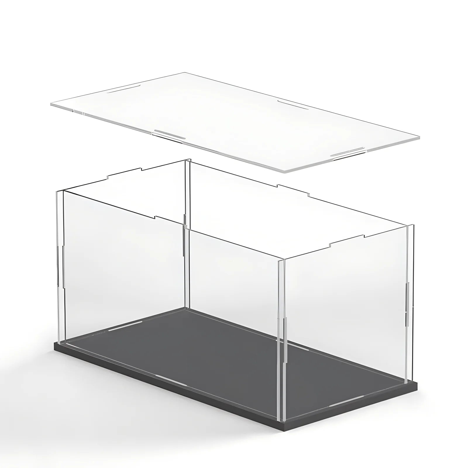 1pc Clear Acrylic Display Case Dustproof Toys Figures Car Trucks Vans Model Box Collection Storage Organizer Countertop Show 