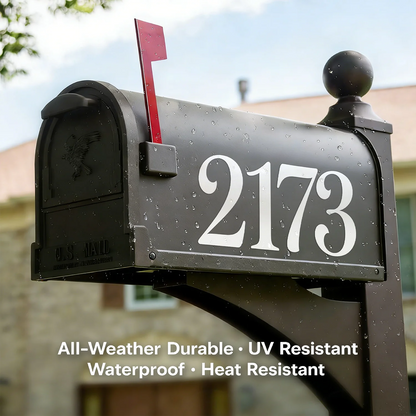 2 Sheets, 20pcs Mailbox Numbers Stickers Waterproof Outdoor Address Numbers for House Door Fence Curbside Street Address Self