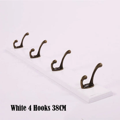 Wall Mounted Solid Wood Coat Rack with Hooks Hats Clothes Hanger Closet Organizer Perchero Furniture for Hallway Entrance Dec