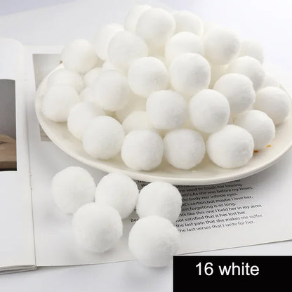 Assorted Pompom 8/10/15/20/25/30mm Fluffy Soft Pom Poms Balls Mixed Pompoms for DIY Crafts Wedding Decor Kid Toy Sewing Suppl