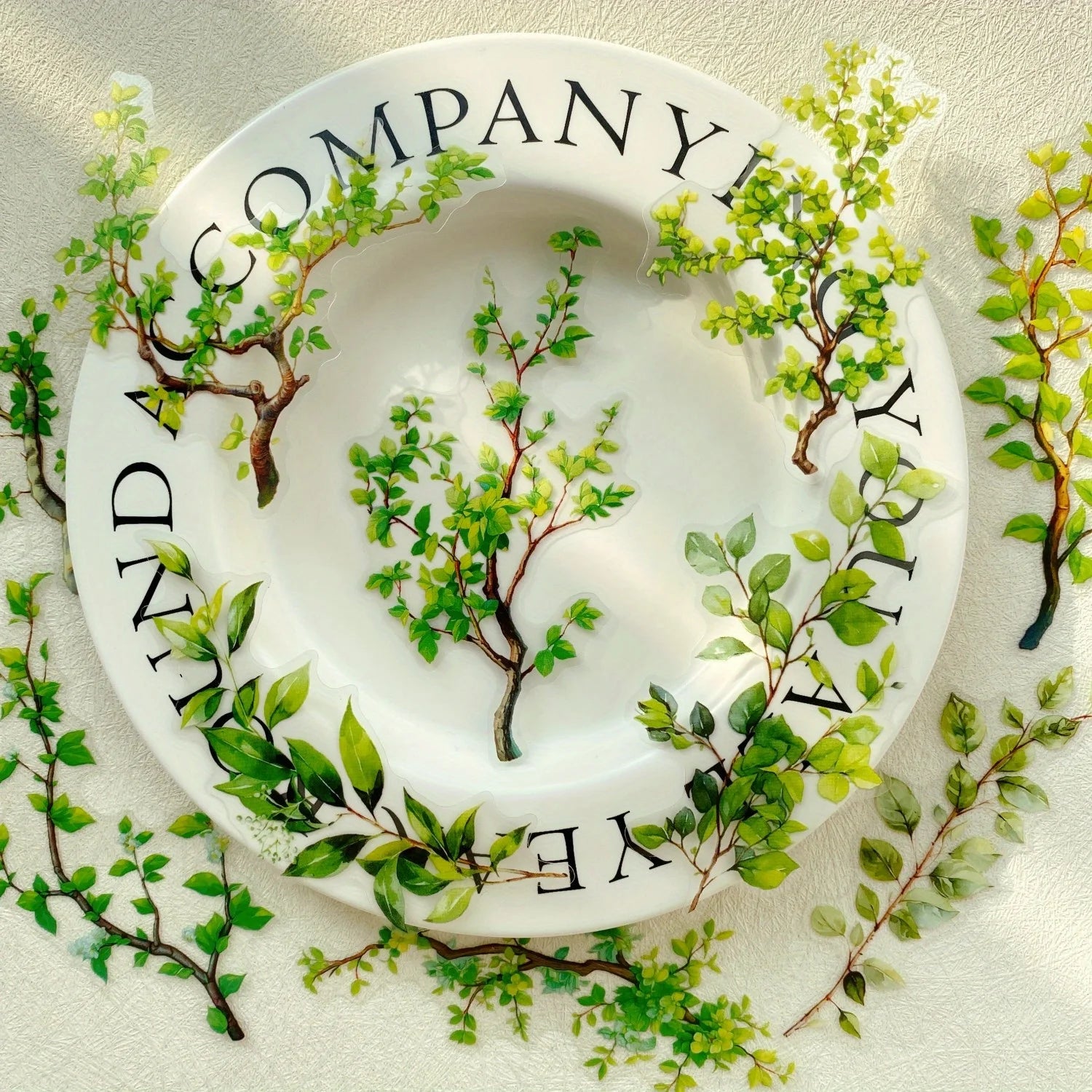 Journamm 20pcs Branches DIY Journal Material PET Stickers Scrapbooking Arts and Crafts Projects Decor Photo Album Collage - D