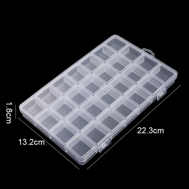 Transparent Storage Container Jewelry Box Clear Plastic Organizer Box Empty Earring Storage Organizer Display Case for Beads 
