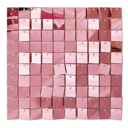 6-30Pcs Colorful Glitter Sequins Background Wall Panels Light Gold Square Shiny Panels Wedding Birthday Christmas Party Backd