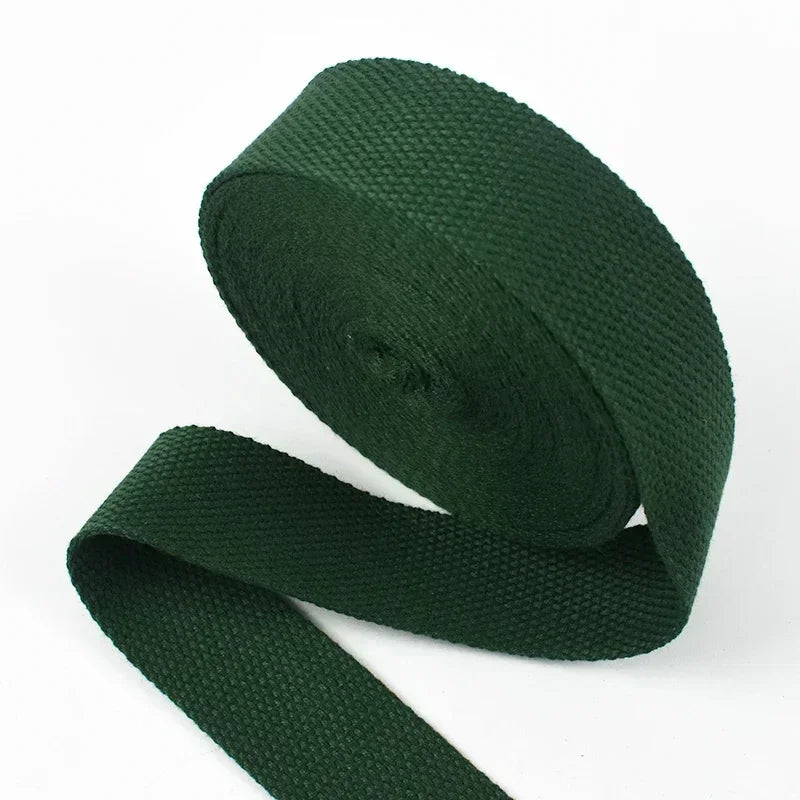 5Meters 1.3mm 20-50mm Cotton Webbings Tape for Bag Strap Backpack Label Ribbon Band Clothes Bias Binding DIY Sewing Accessori