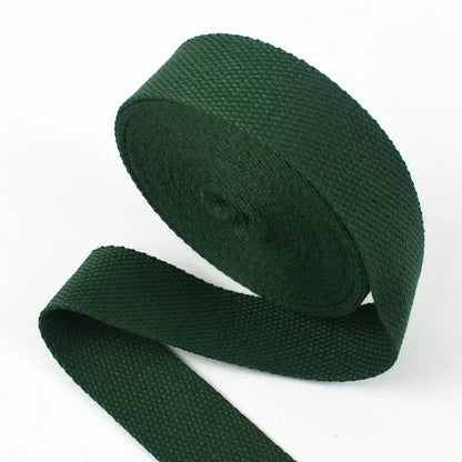 5Meters 1.3mm 20-50mm Cotton Webbings Tape for Bag Strap Backpack Label Ribbon Band Clothes Bias Binding DIY Sewing Accessori