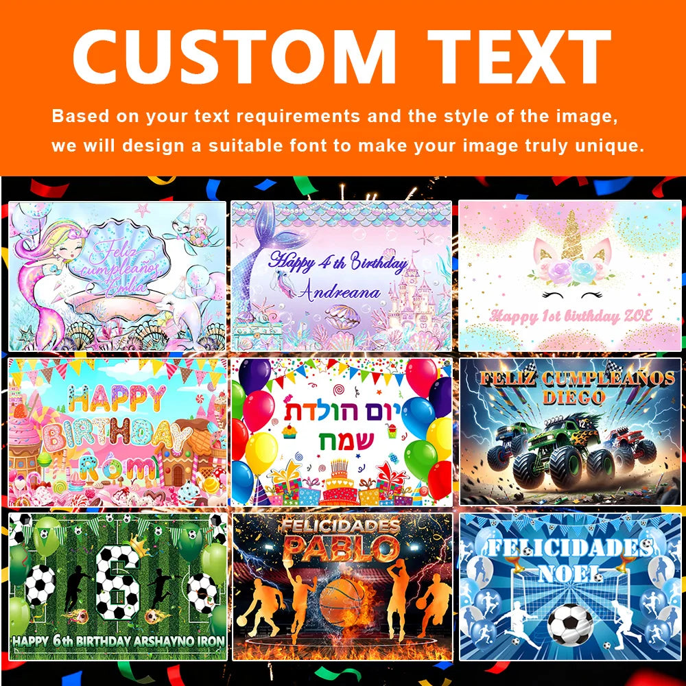 Dewprint Custom Photograph Background Personalize Backdrop Flag Advertising Party Sport Banner Decoration Free Design（Polyest