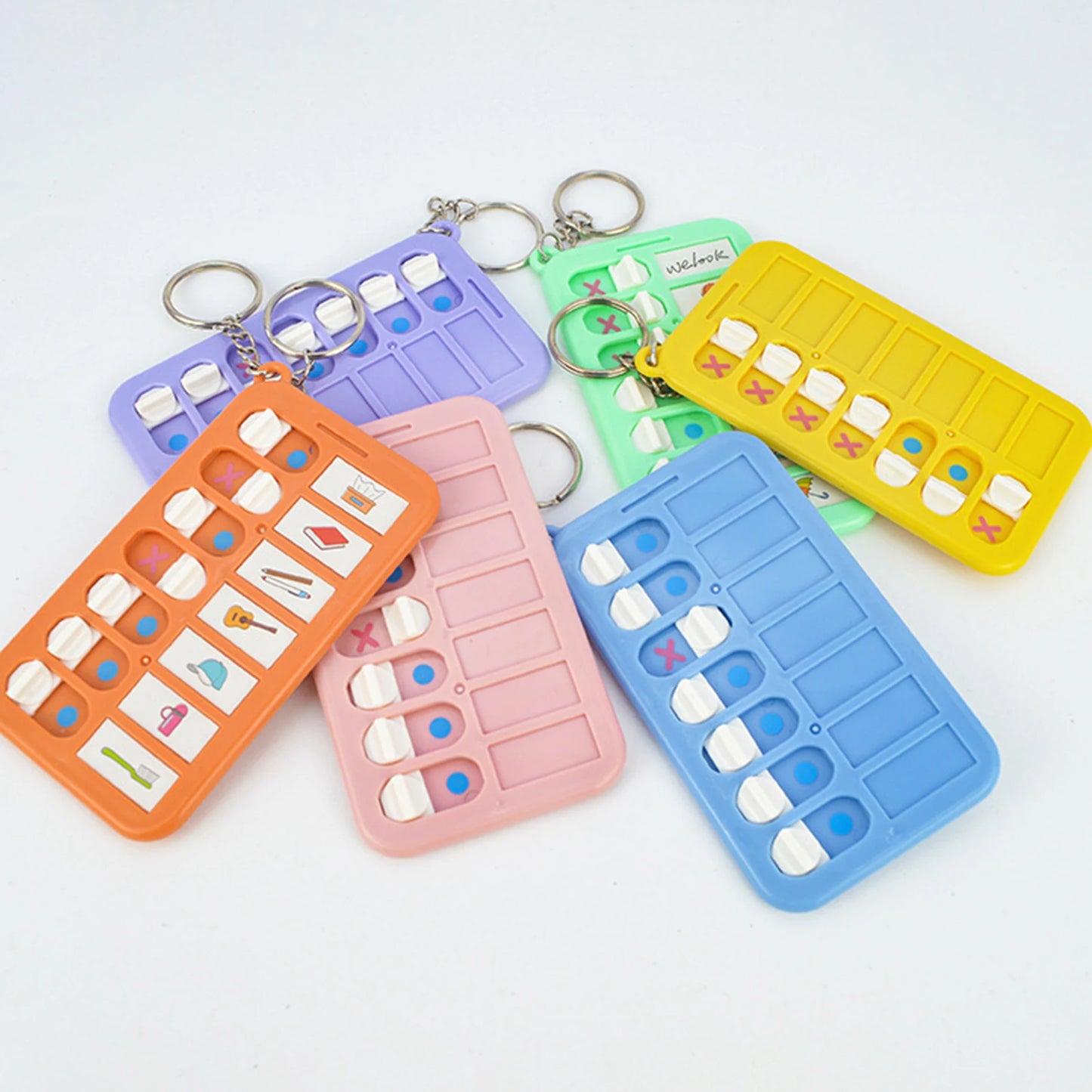 Children's Self-discipline Punch Key Chain Memo Board Daily Plan Punch Housework Chart Multifunctional Time Management Table