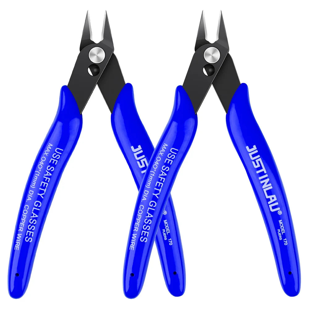 2Pcs Mini Nose Cutting Plier Electrical Wire Cable Cutter Metal Side Snips Flush Pliers Convenient Durable Tool