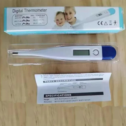 Digital Water Thermometer Accurate Oral and Armpit Temperature Reading Fever Alert Termometer Baby Bath Thermometers - Dark B