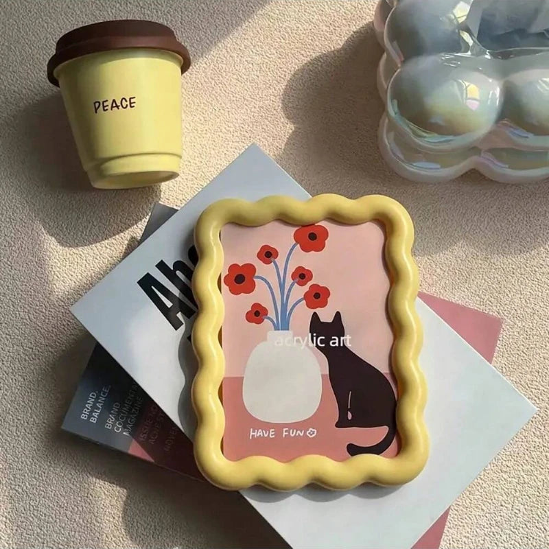 Milk Ins Style Cute Decorative Picture Frame Desktop Ornament Wall Art Creative Home Decoration Small Tabletop Decor