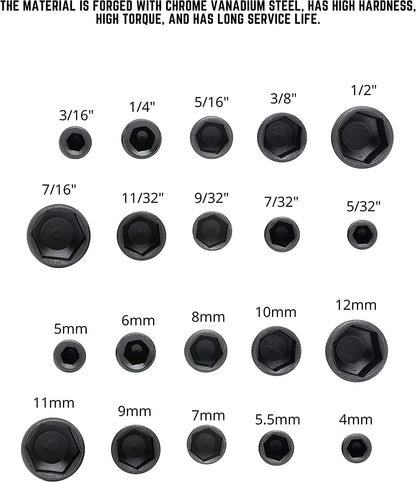 9pcs/set 5mm-13mm Hex Sockets Sleeve Nozzles Nut Driver Set Screwdriver Set Schroevendraaier Set Bits Sets Tools Socket Wrenc