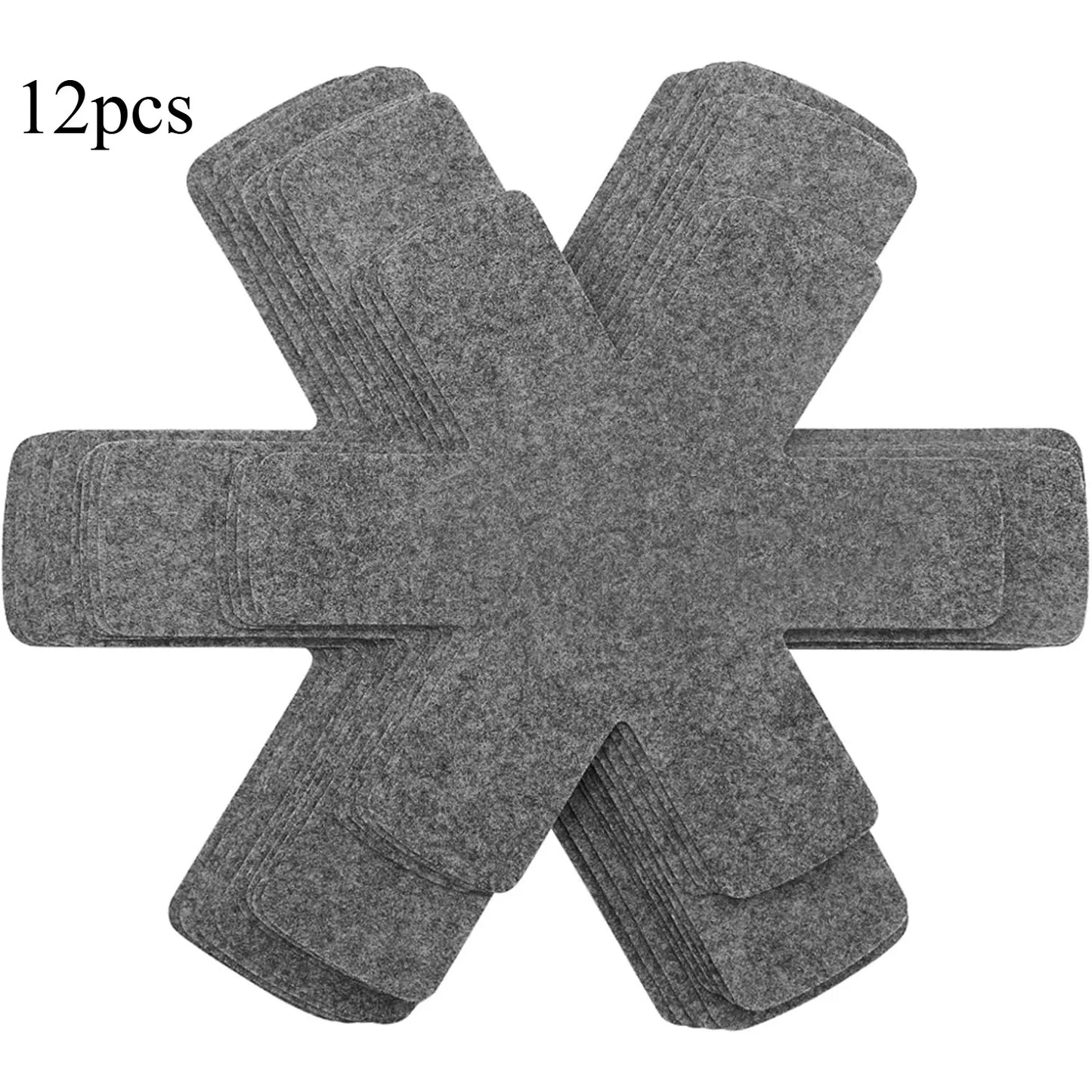 Pot and Pan Protectors, Set of 12 and 3 Different Size, Pot Dividers Pads/Stacking Pan Protectors/Pan Separators Pads - 12 pc
