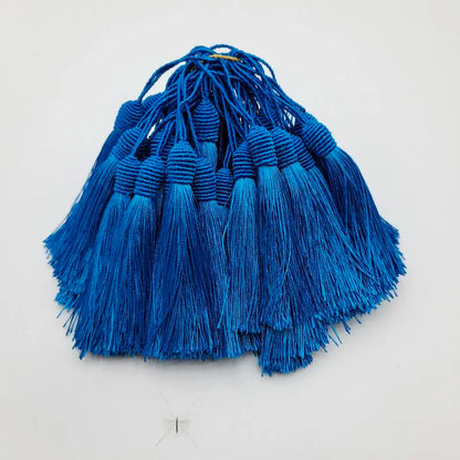 Beatiful 5pcs Hanging Rope African LaceTassels Fringe Sewing Tassel Trim for Fabric DIY Curtain Accessories Decoration - Sky 