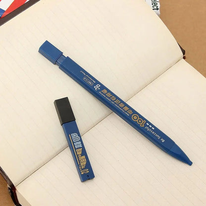 3 pencils and 48 leads 2B black mechanical pencils without sharpening leads are convenient and practical (mixed colors)