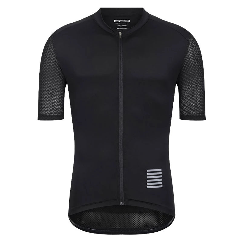 YKYWBIKE Summer Men’s Pro Cycling Jersey Breathable Mtb Shorts Sleeve Bicycle Clothing Pockets Mountain Cycling Road Bike