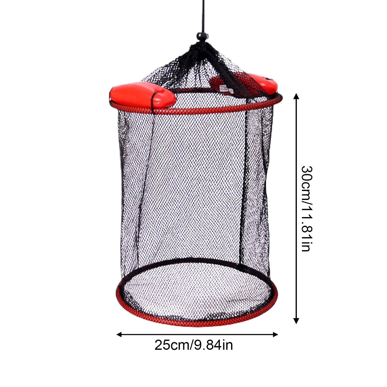 Floating Fishing Net Thickened Woven Fish Shrimp Basket Portable Mesh Landing Bucket Storage Bag Anti-jump Net Lobster Pocket