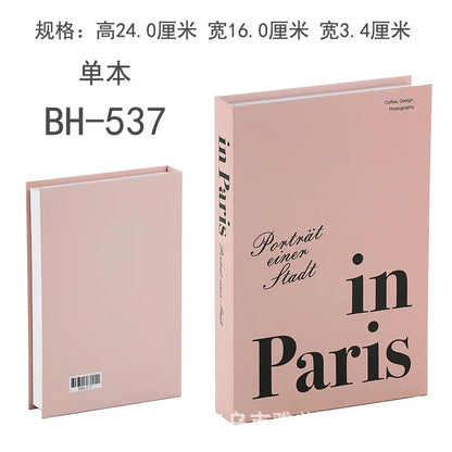Home Decor Ornaments Living Room Study Soft Prop Book Box Luxury Coffee Table Books Modern Fake Books for Decoration - BH537