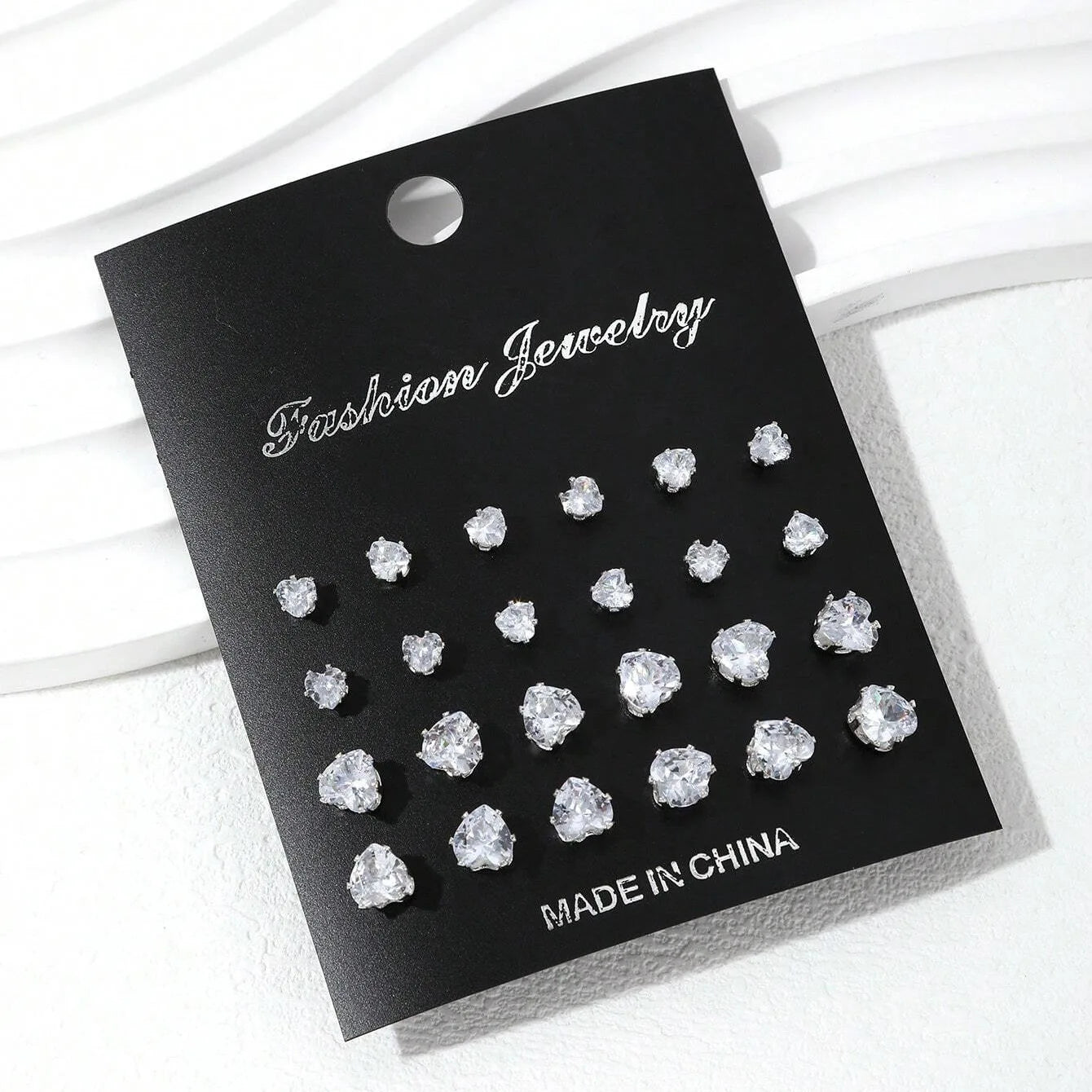 12 Pairs Of Luxurious, Simple, Shiny, And Caring Zirconia Decorative Earrings Are Suitable For Gifts To Parties,And Couples -