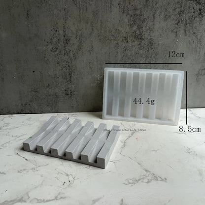 Soap Storage Tray Concrete Silicone Molds Square Soap Dish Plate Resin Epoxy Moulds Handmade Cement Plaster Soap Box Holder M