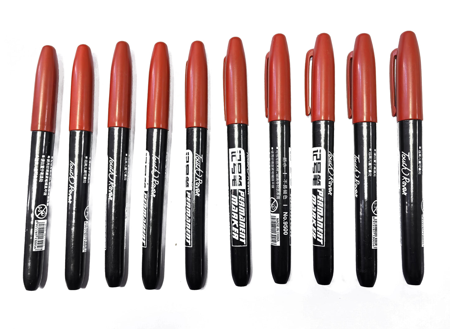 6 PCS Permanent Marker Pen Manga Drawing Markers Black Blue Red Waterproof Ink Sketch Pens Stationery Art School Supplies - 1