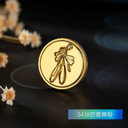 Plant Wax Stamp Seal Wax Print Thick Copper Head Carved Sealing Tool Holiday Party Invitation Letter Wedding Decorative - B11