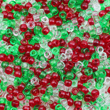 100/200/400pcs 6x9mm Solid Color Large Hole Pony Beads DIY Jewelry Making For Friendship Bracelets & Hair Braids Craft Suppli