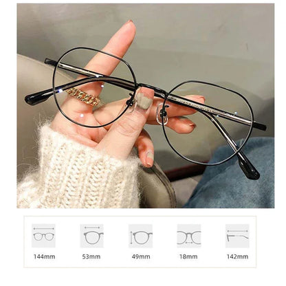 Luxury Myopia Glasses Classic Vintage Anti-blue Light Eyeglasses Women Men Minus Diopter Eyewear Prescription with 0 -0.5To -