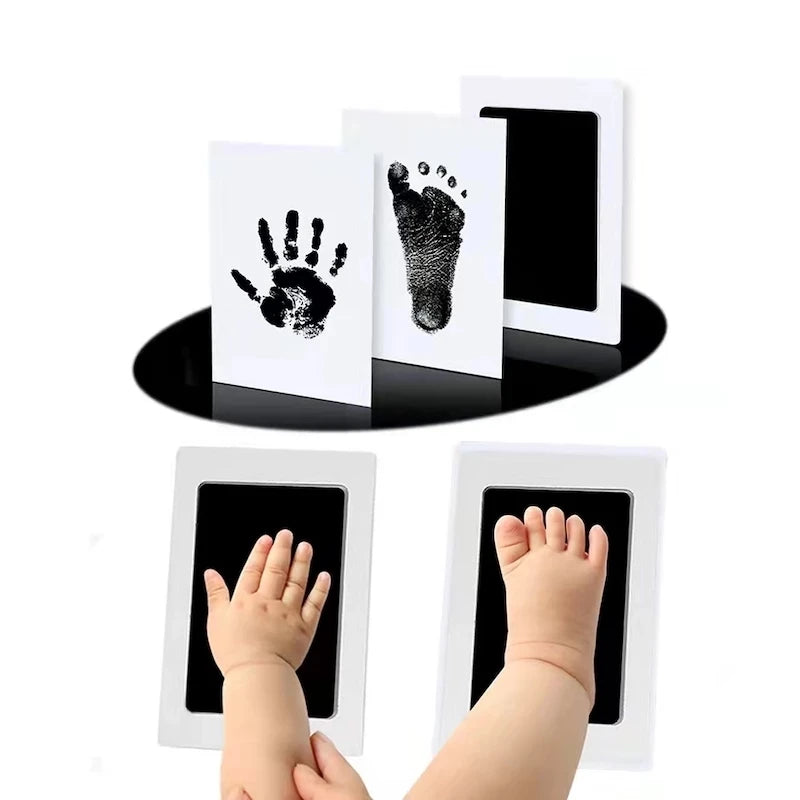 Newborn Baby DIY Hand And Footprint Kit Ink Pads Photo Frame Handprint Toddlers Souvenir Accessories Safe Clean Baby Shower G