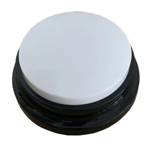 Pet Button Color Voice Recording Button, Dog Buttons for Communication Pet Training Buzzer, 30 Second Record - White