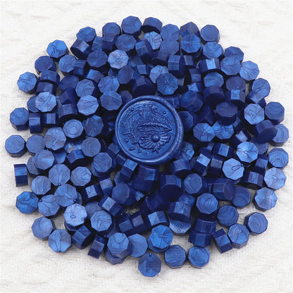 200pcs Octagon Sealing Wax Beads for Wax Seal Stamp for Scrapbooking Cards Envelopes Wedding Invitations Gift Packaging - Sea
