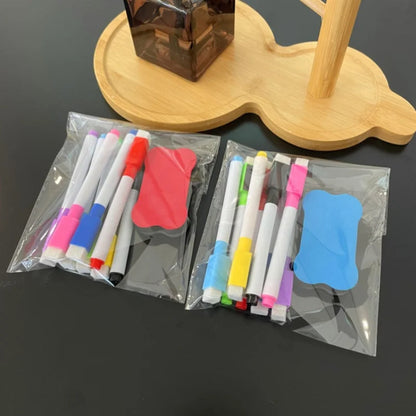 8-Color Dry Erase Whiteboard Markers with Magnetic Eraser, Suitable for Office Whiteboards, Calendars,Creative Holiday Gifts