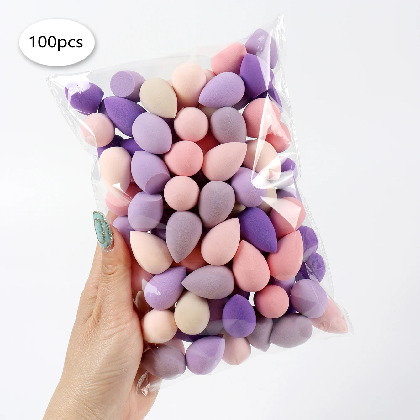 10/20/30/50/100Pcs Mini Makeup Sponge, Expands When Exposed to Water, Suitable for All Skin Types - 100Pcs C