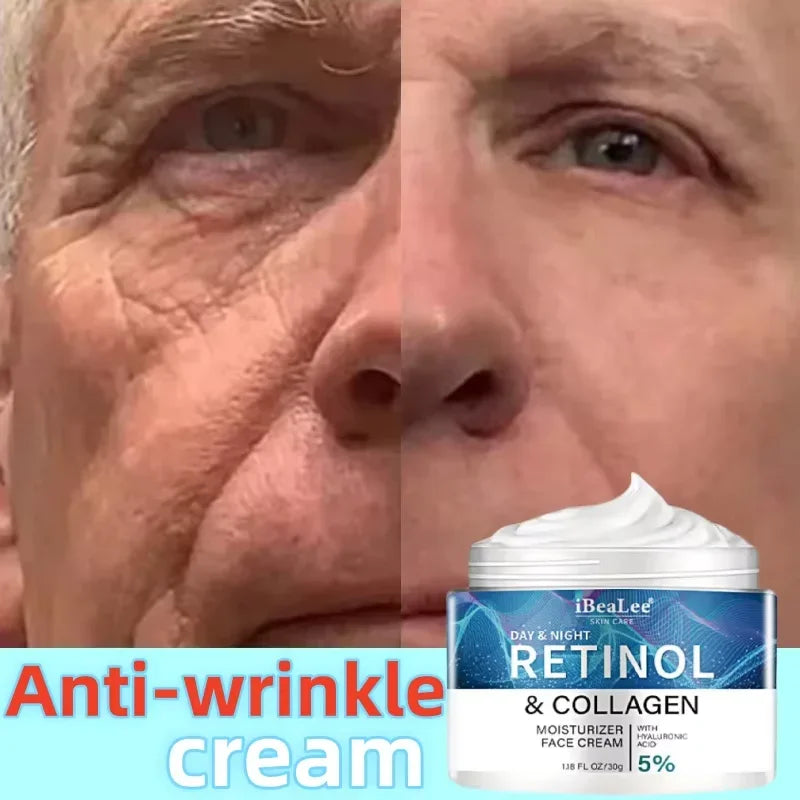 Retinol Anti-wrinkle Cream For Men Collagen Anti-Aging Removal Face Neck Wrinkle Efficient Moisturizing Firming Korean Skin C