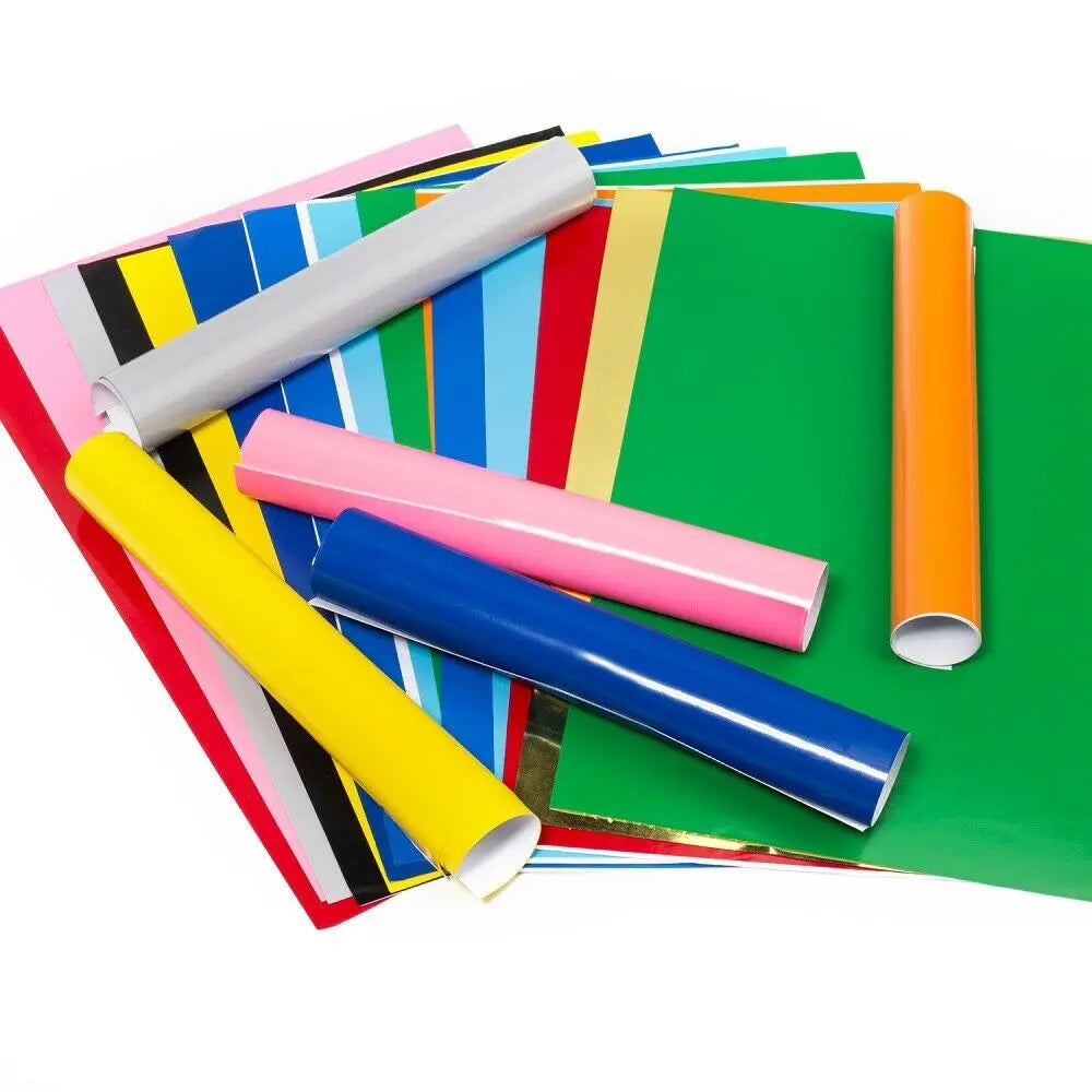 Permanent Adhesive Vinyl Matte Metal Colors Vinyl Sheets for Christmas Halloween Party Home Decoration Stickers Craft Cars De
