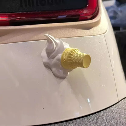 Ice Cream Cone Car Decor - Adorable ABS Ornament with Iconic Golden Arches Logo, Add a Fun and Charming Touch to Your Vehicle