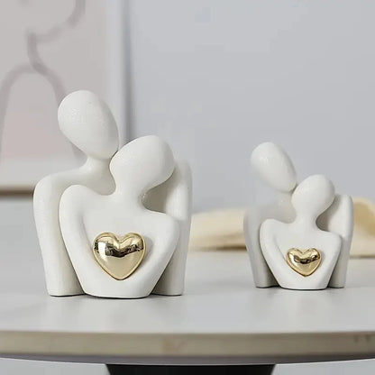 1Pc Romantic Love Embrace Statue Ornament Couple Set Bedroom Interior Decoration Valentine's Day Gift