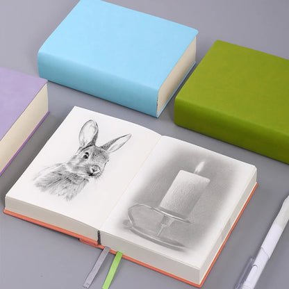 720 page blank inner notebook, soft synthetic leather surface, minimalist drawing book,ultra thick notebook, small and fresh 