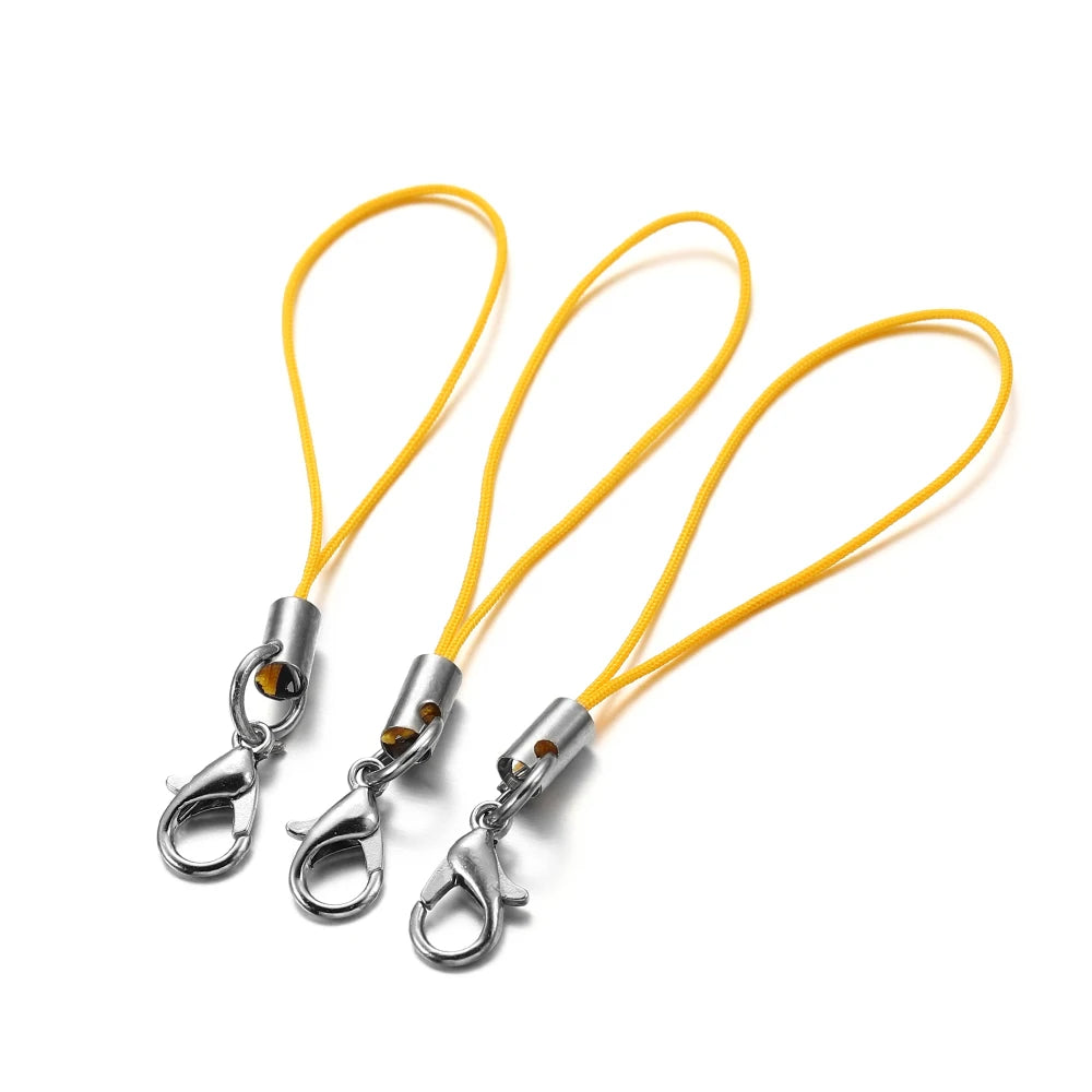 20/50/100Pcs Lanyard Lariat Strap Cords Lobster Clasp Rope Keychain Hooks Mobile Set Charms Keyring Pendant Key Ring Accessor