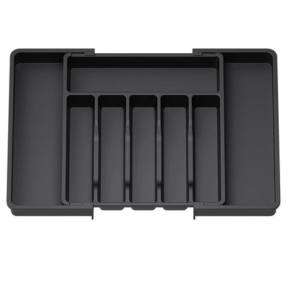 1Pcs Upgradation Adjustable Flatware Tableware Organizer – Plastic Multifunctional Drawer Organizer for Kitchen Counter Utens