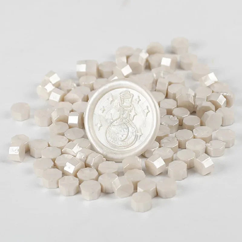 200 Pcs Wax Print Beads Wax Seal for Stamps Wax Lacquer for Seals Retro Sealing Gold Wedding Birthday Lacre for Card Making -