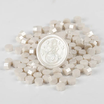 200 Pcs Wax Print Beads Wax Seal for Stamps Wax Lacquer for Seals Retro Sealing Gold Wedding Birthday Lacre for Card Making -