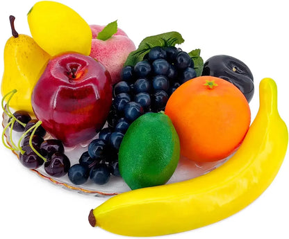 Set of Fake Fruits for Home Decoration, Fruit Model for Party Decoration, Fruit, Strawberry, Mango, Bananas, 20 Pieces/Set