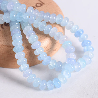 50pcs Mixed Colors Rondelle Shape 8x5mm Opaque Glass Loose Spacer Beads Lot For Jewelry Making DIY Bracelet Findings - Light 