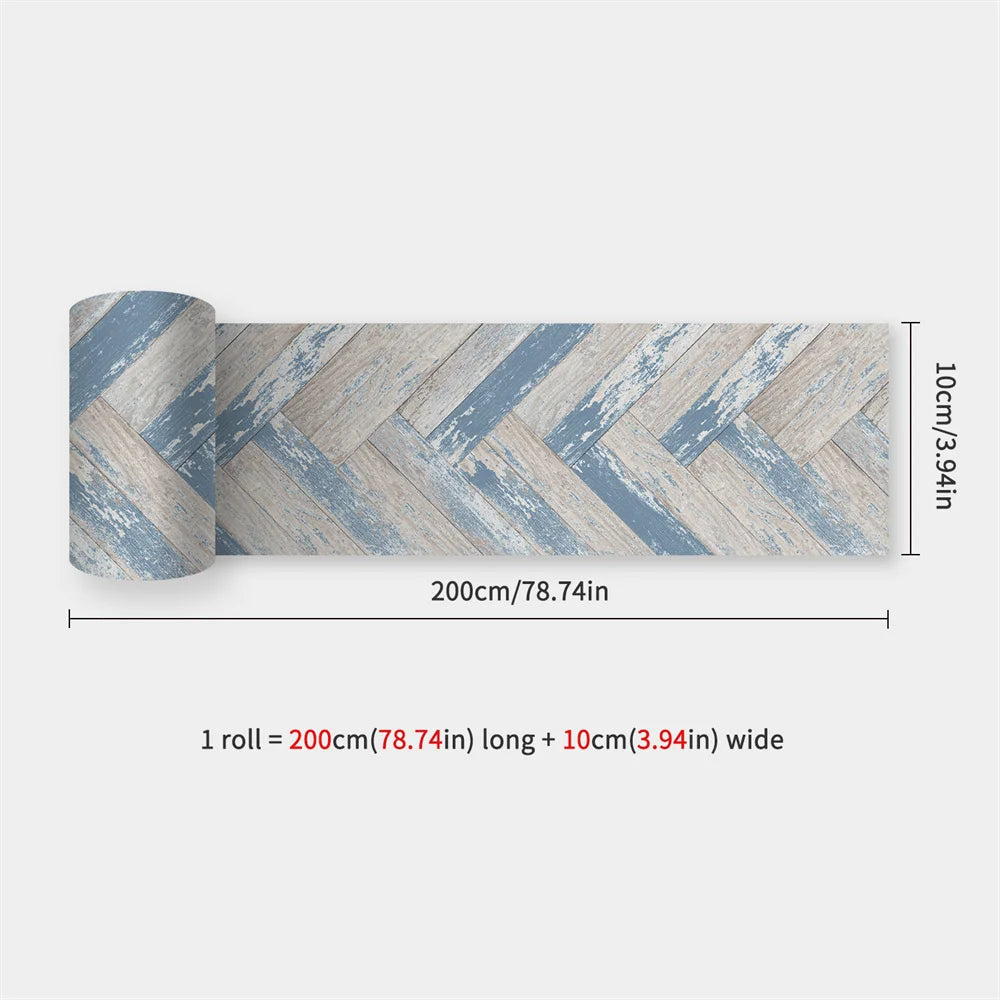 Mosaic Bathroom Waist Line Wall Stickers Waterproof Peel & Stick Art Backsplash Kitchen Office Skirting Line Decor Wallpaper 