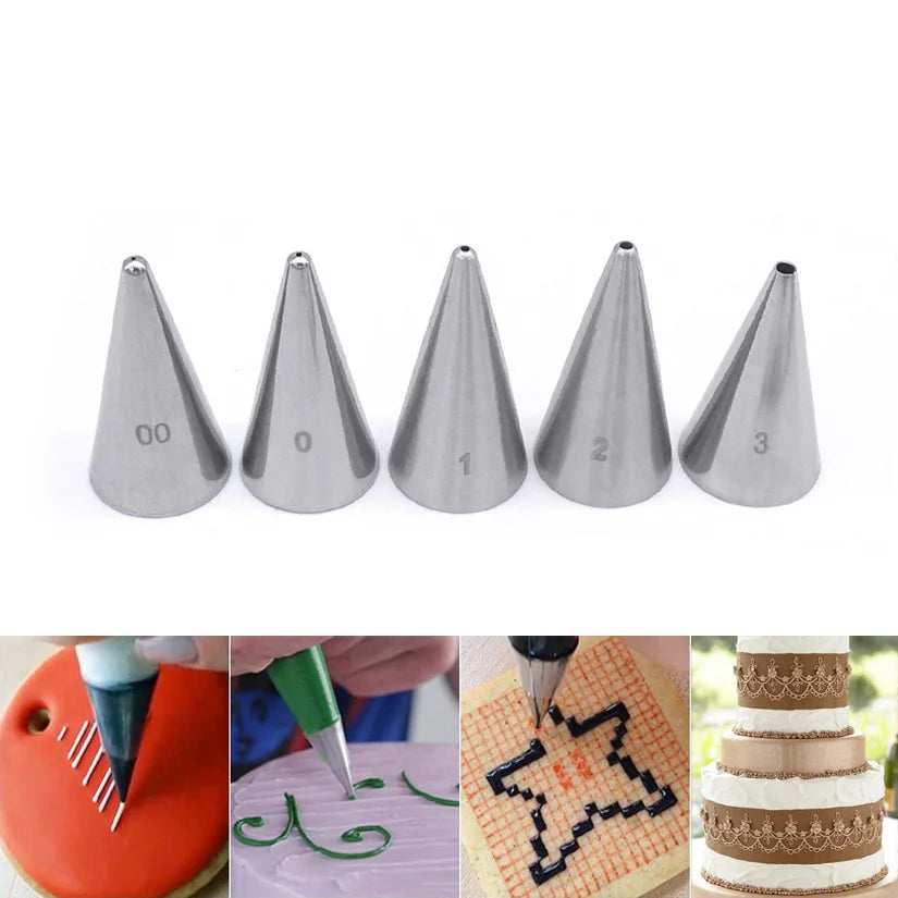 2/3/5/7/12 Pcs/Set Icing Piping Nozzles Set Russian Round Tips Fondant Cake Cream Decorating Pastry Tools
