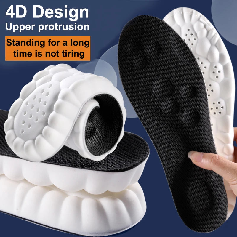 Latex Sport Insoles Soft High Elasticity Shoe Pads Orthotic Breathable Deodorant Shock Absorption Cushion Arch Support Insole