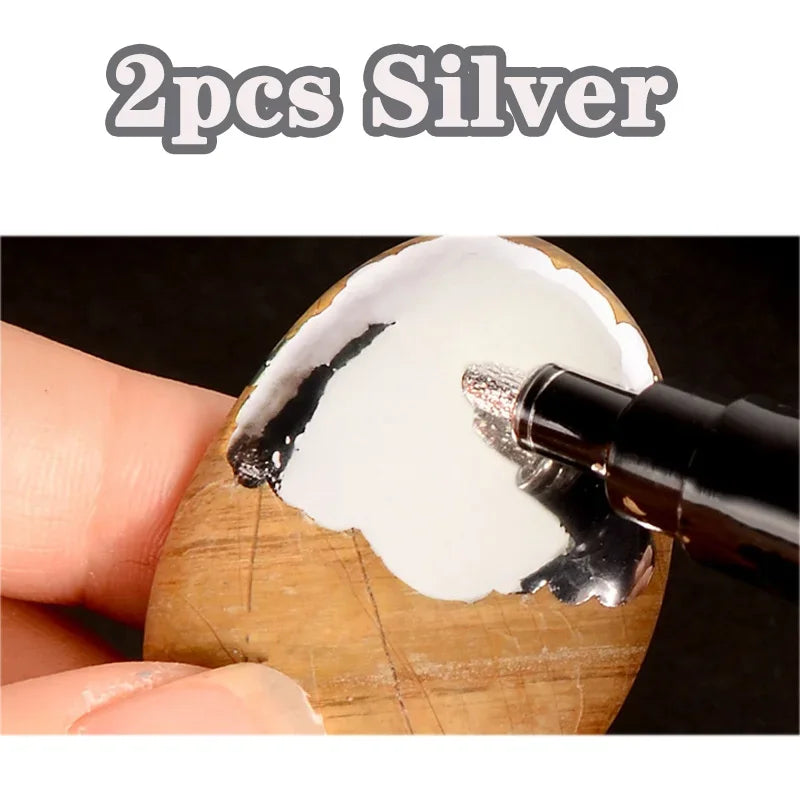 1/2/3pcs Mirror Marker Pen DIY Reflective Paint Pens Mirror Markers Chrome Gold SILVER Copper Color Signature Car Art Craftwo