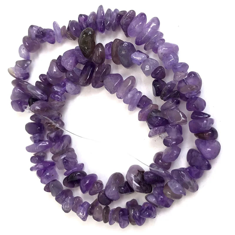 Natural Stone Chips Beads 5-8mm Irregular Gravel Crystal Quartz For Jewelry Making Freeform Beads Diy Necklace Bracelet 15''