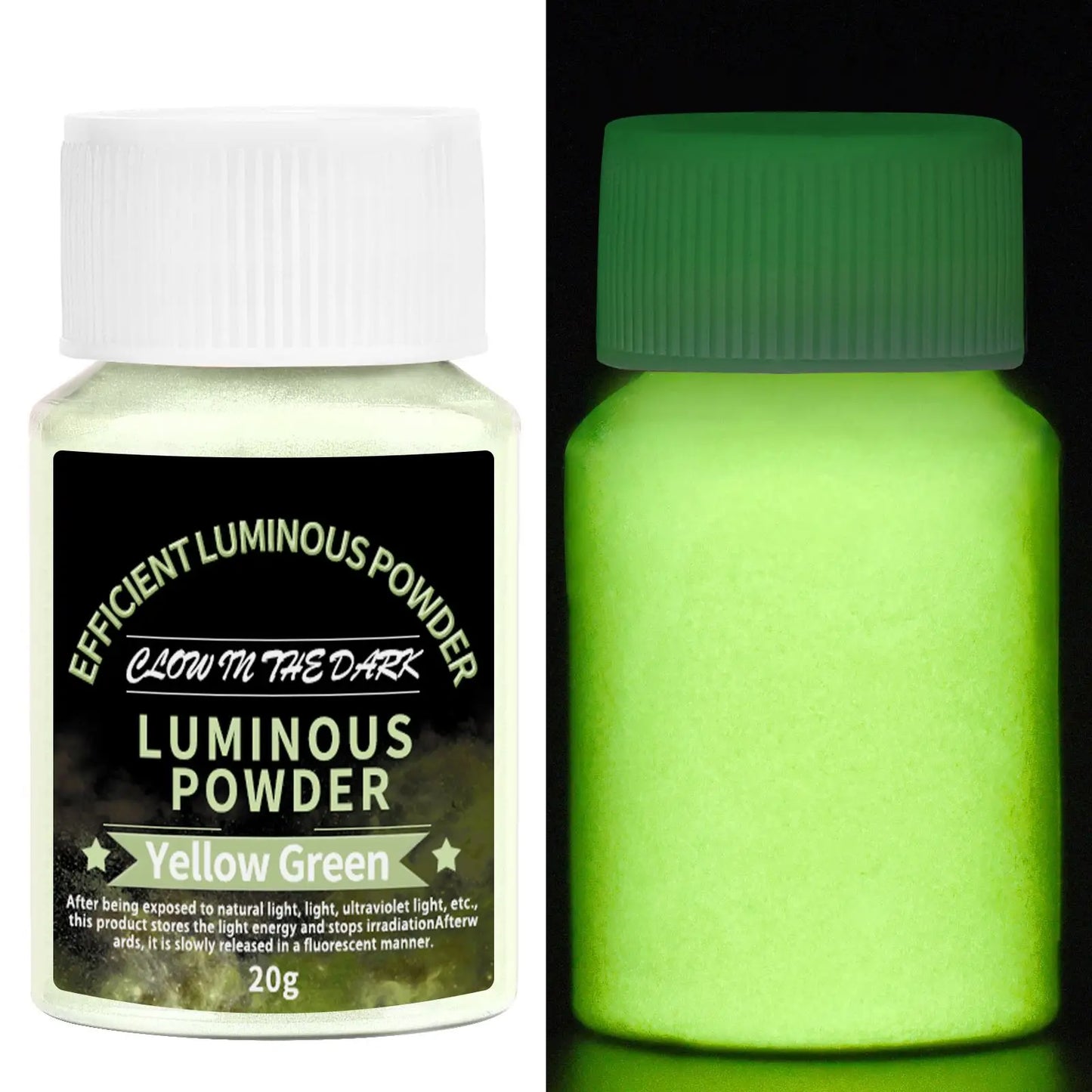 20g Long Lasting Bright Luminous Powder Paint Epoxy Resin Pigment Glow In The Dark Fluorescent Powder DIY Jewelry Making Fill